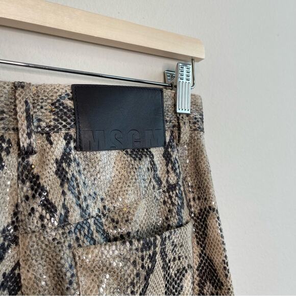 MSGM Python Print High Waisted Straight Leg Pants size 38 - Picture 7 of 11